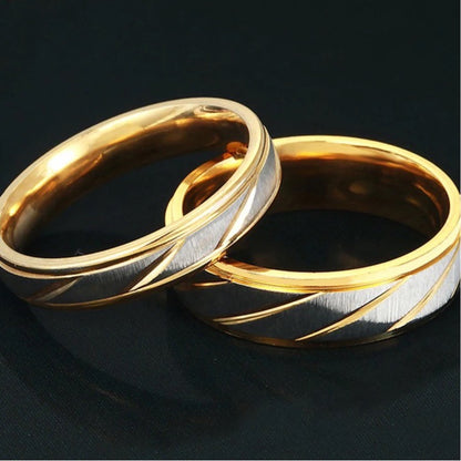 Couple engraving band rings