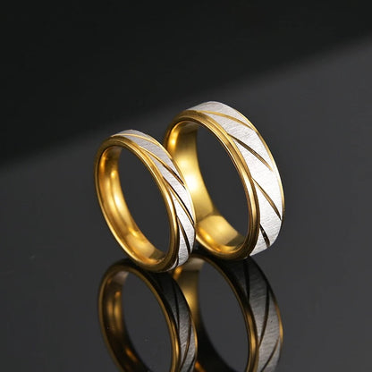 Couple engraving band rings